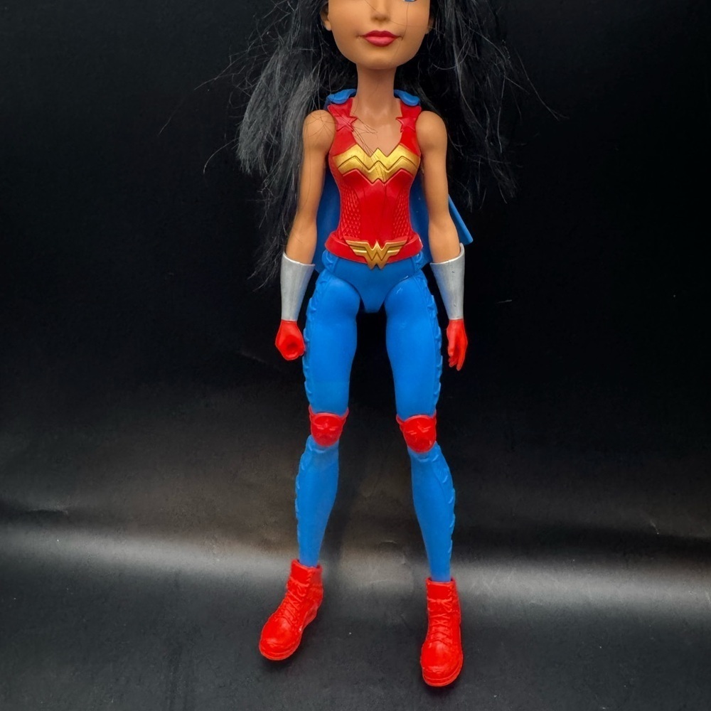 Mattel DC Super Hero Girls 12" Training Action Wonder Woman Doll Blue Red Outfit - Picture 2 of 9
